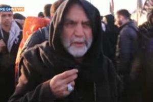 گفتگو با سردار شهید همدانی در پیاده روی اربعین +فیلم