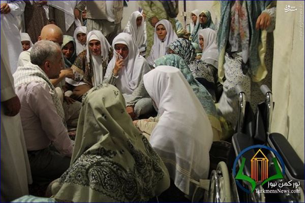 عکس/ مراسم عزاداری قربانیان اهل سنت ترکمن در منا 