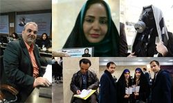 ثبتنام خانم خلبان و آقای گزارشگر برای انتخابات+تصاویر