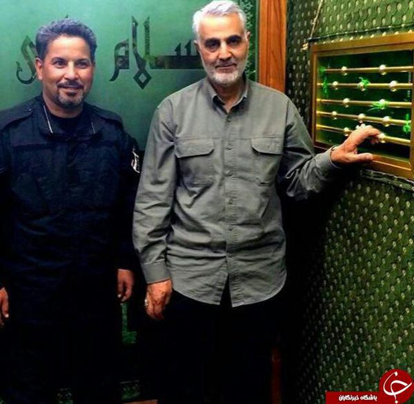 حاج قاسم سلیمانی ، در جوار ضریح امامین عسگریین (ع) +عکس