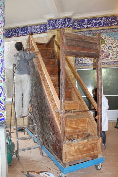 مرمت منبر تاریخی مسجد جامع گرگان