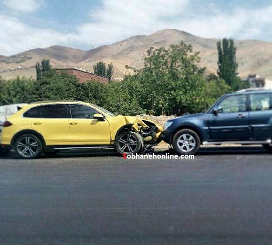 تصادف شدید پورشه خاص در تهران +عکس