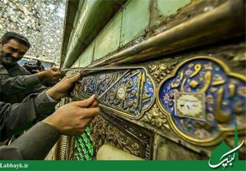 آغاز تعویض ضریح جدید حرم حضرت عباس(ع)+ عکس