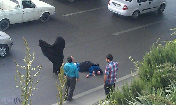 زن جوان در مشهد خودش را از بالای پل پرت کرد+تصاویر