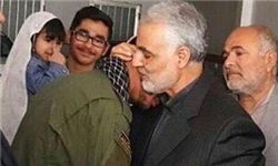 حاج قاسم به دیدار خانواده شهید محسن خزایی رفت+عکس
