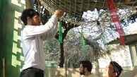 فضاسازی برای استقبال از شهدای گمنام توسط دانشجویان گنبدی