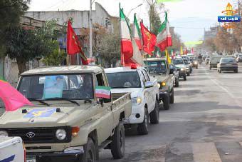 تصاویر/ رژه موتوری و خودرویی نیرو های نظامی و بسیج در گنبد