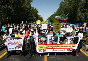 فیلم/ غرفه کوچکی که در راهپیمایی روز قدس سر و صدای زیادی کرد